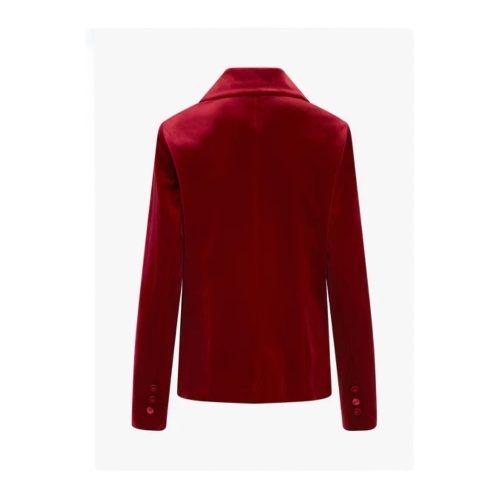 FAVORITE DAUGHTER Amore Velvet Blazer in Maroon NWT - Picture 7 of 11